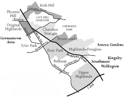 Map of the Highlands neighborhoods