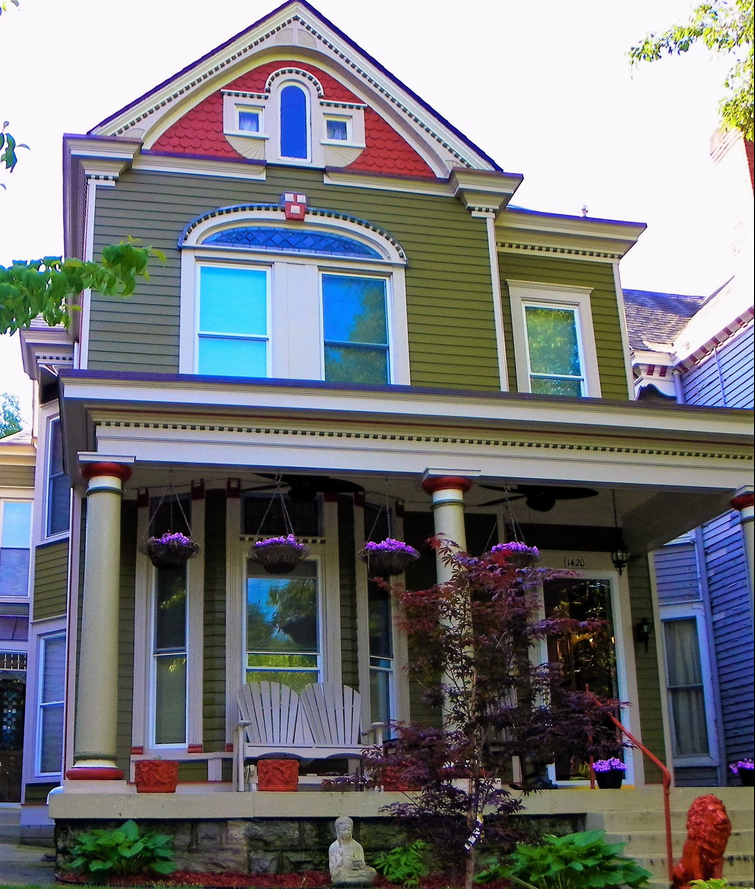 Victorian home typical of the neighborhood