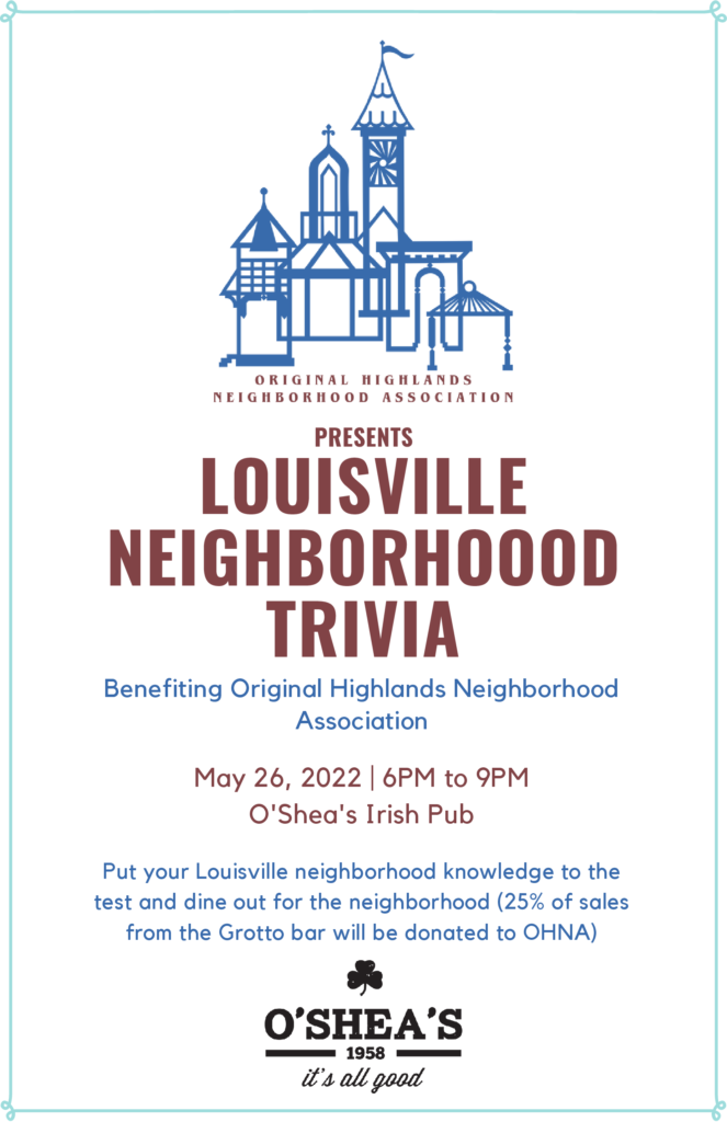 OHNA Neighborhood Trivia Night flyer